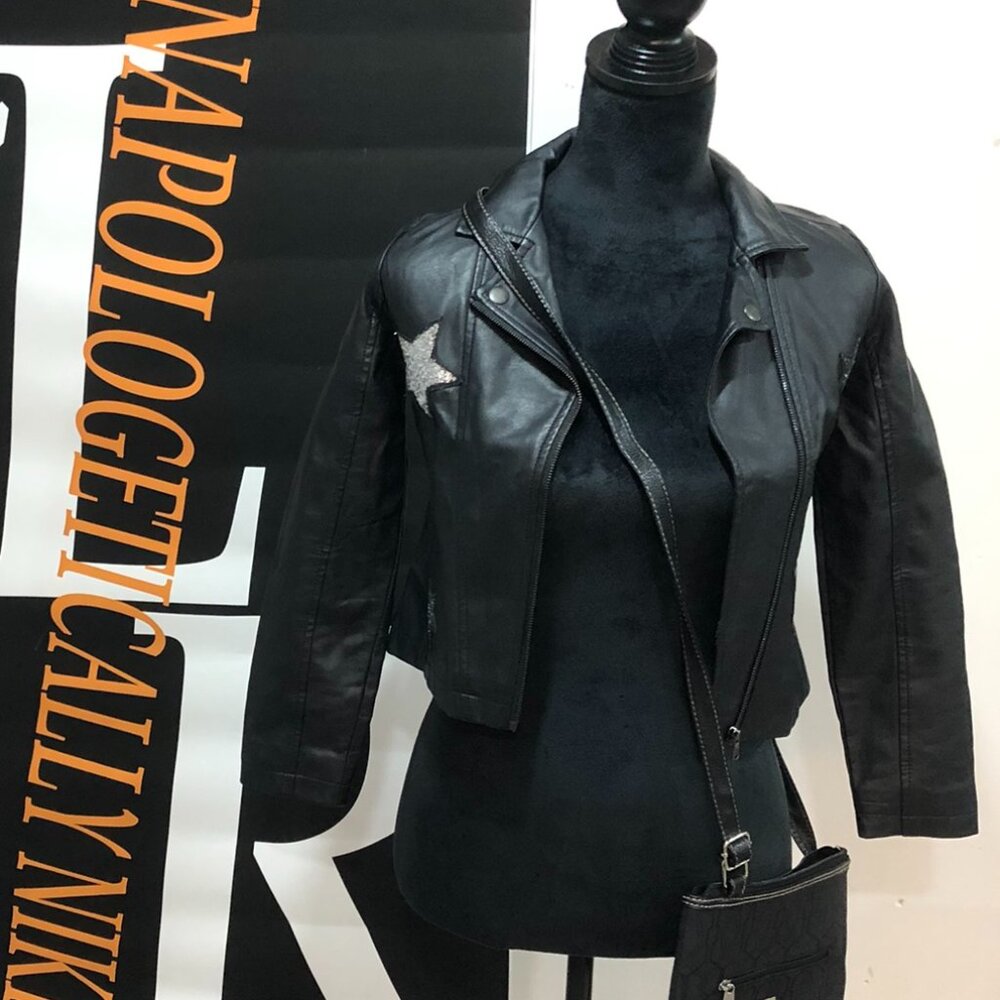 Black Jacket with Silver Stars